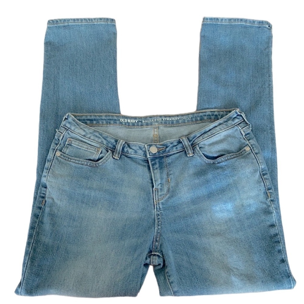 Old Navy Boyfriend Straight Distressed Jeans Size 6R - Picture 3 of 5